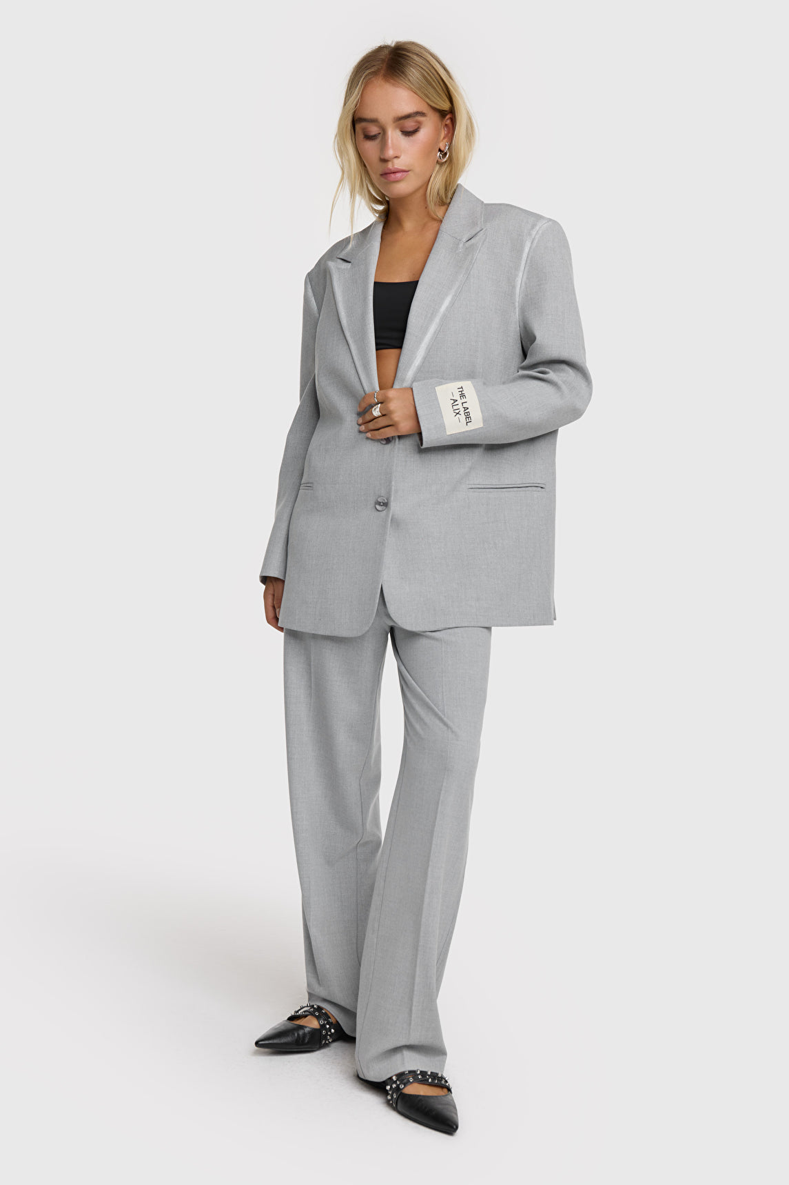 Al grijs broek zilver