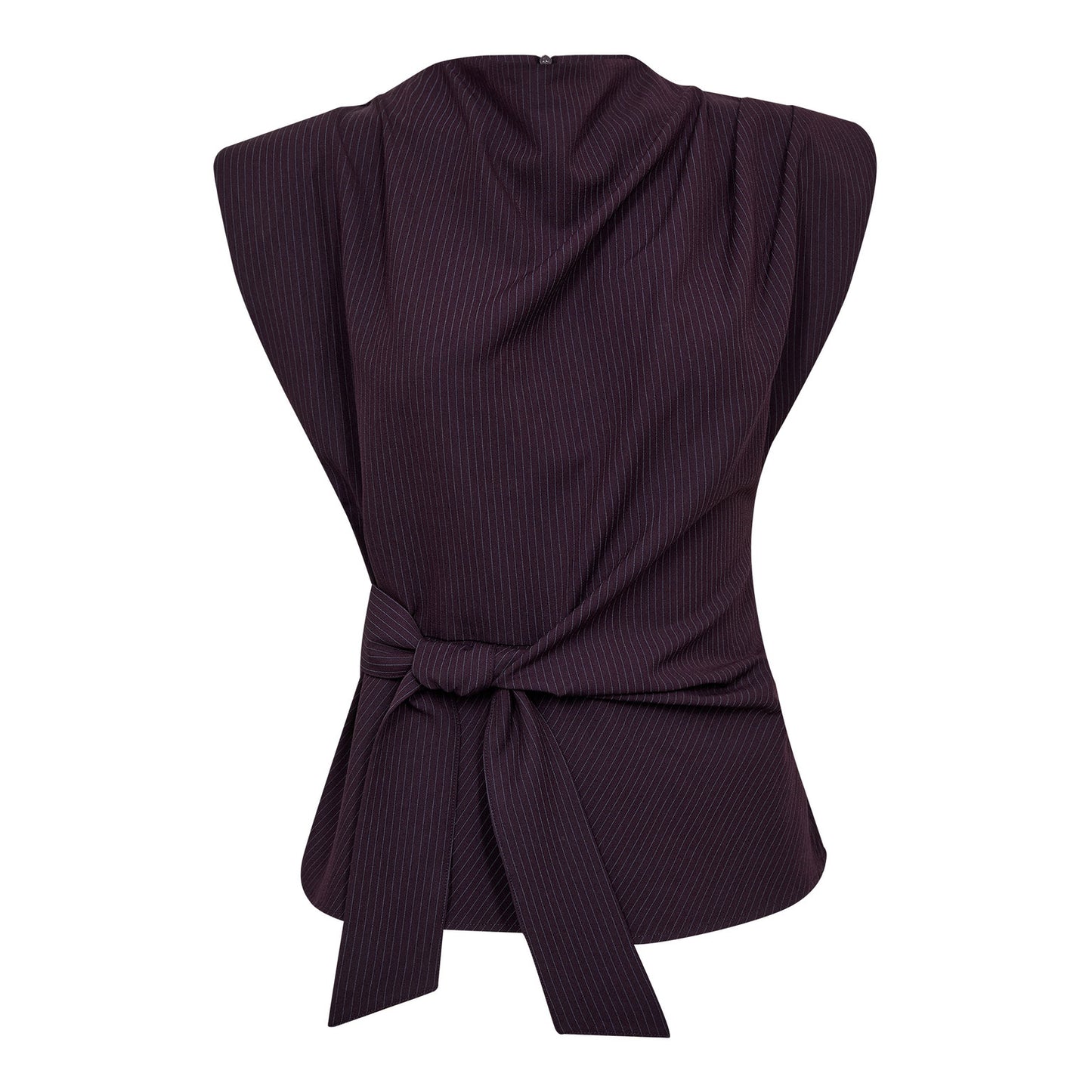 Nolan pleat top plum