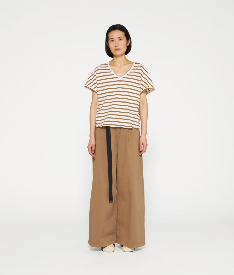 V neck tee stripes