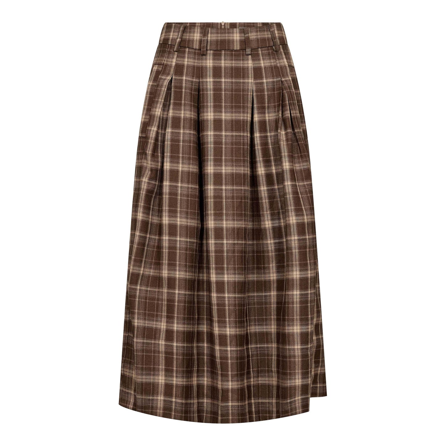 Dagny anya check pleat skirt