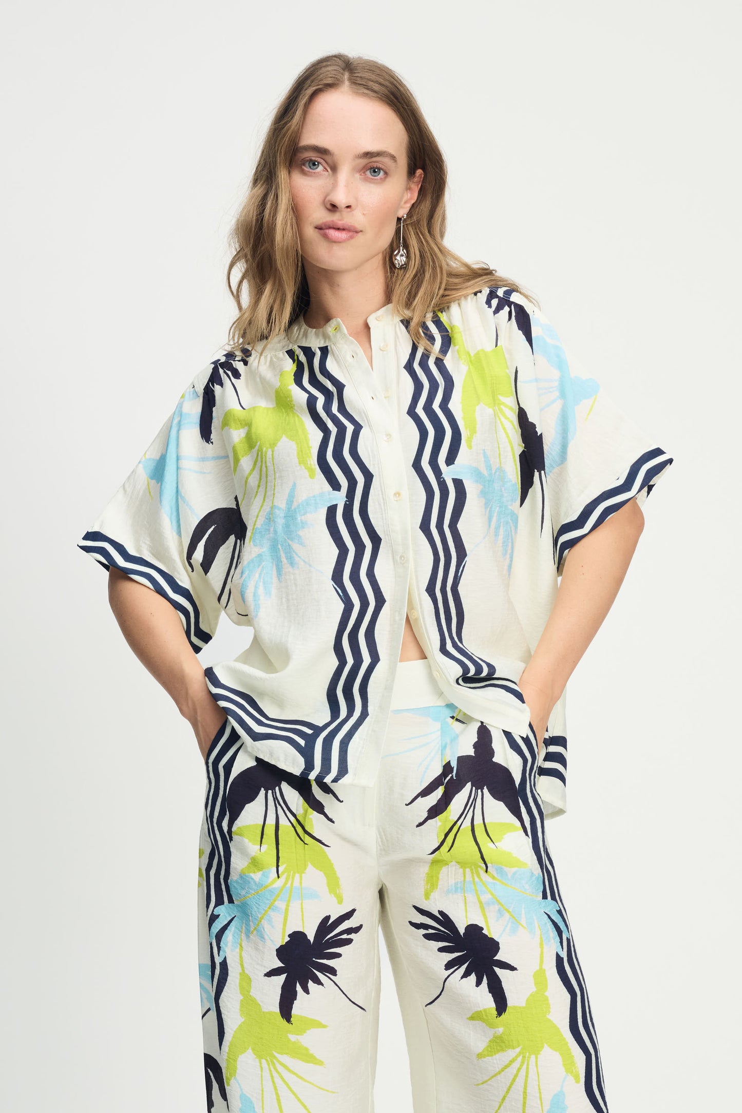 Pom blouse artisan lime