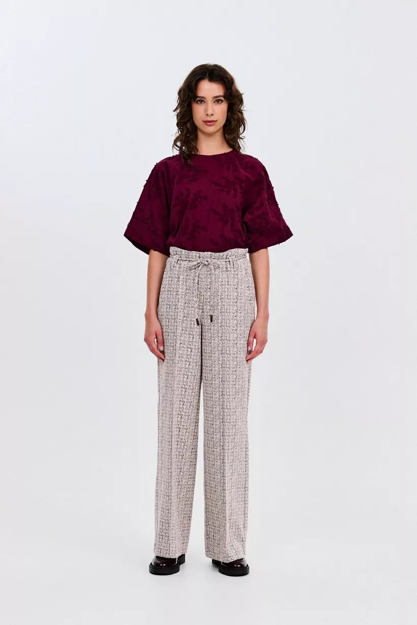 Bliss ecru burgundy
