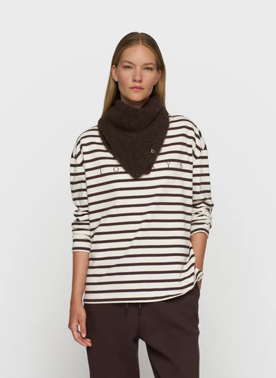 Boat neck top stripes