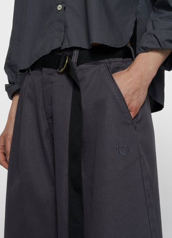Wide pants jog twill