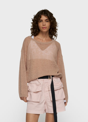Thin knit sweater fudge