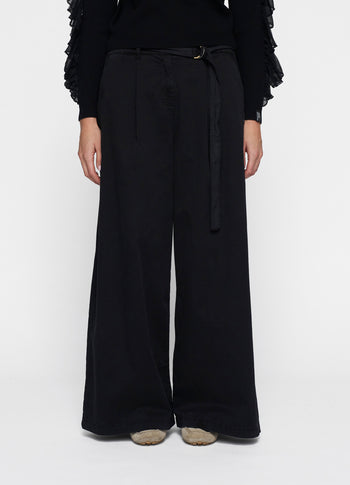 Wide leg pants twill