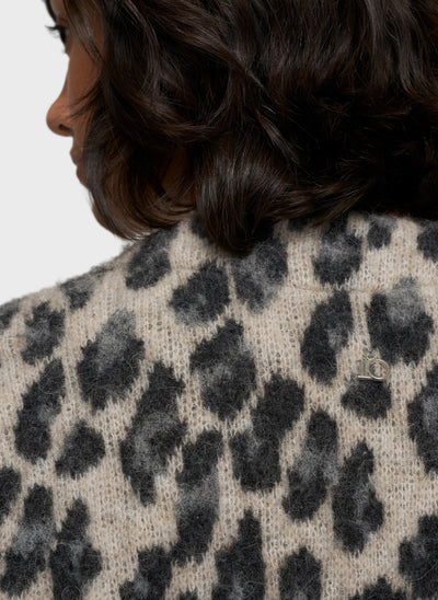 Knit cardigan leopard
