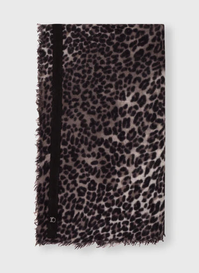 Wool scarf leopard