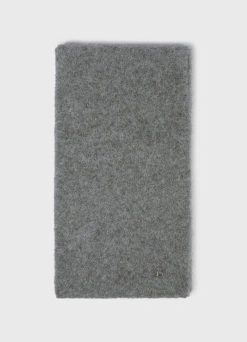 Hairy knit scarf