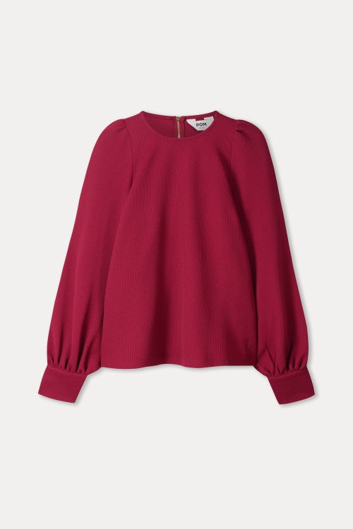 Pom kae burgundy red