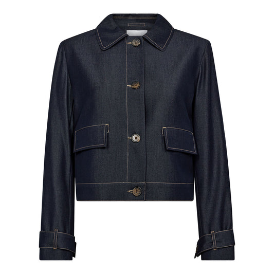 Terry denim jacket
