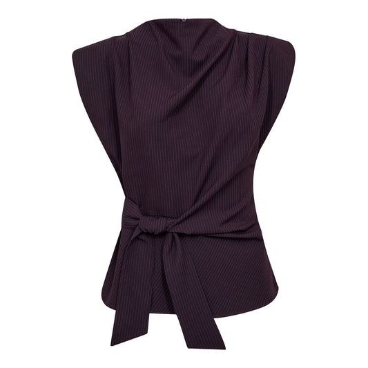 Nolan pleat top plum
