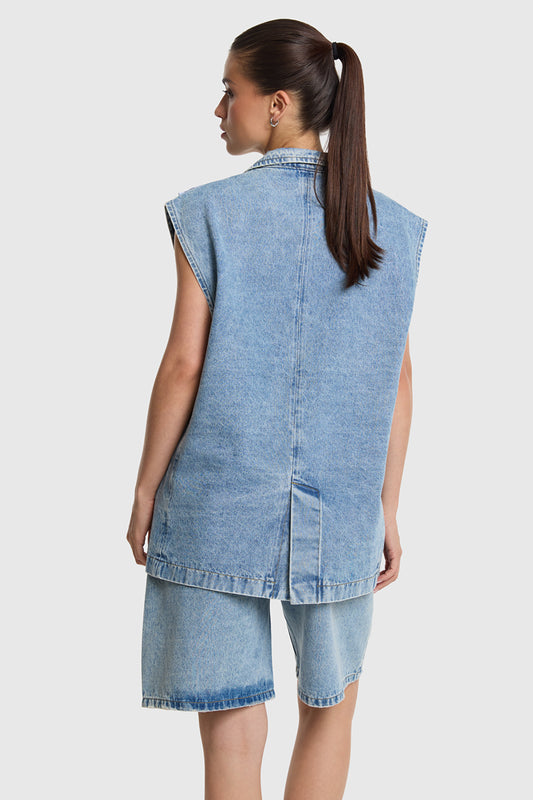 Al denim waistcoat 733