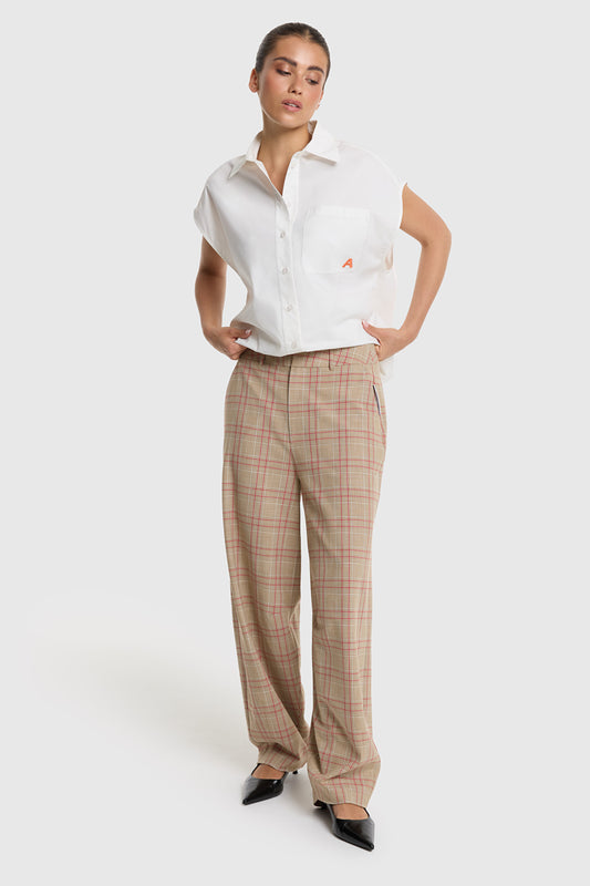 Al Barrel check pant 734