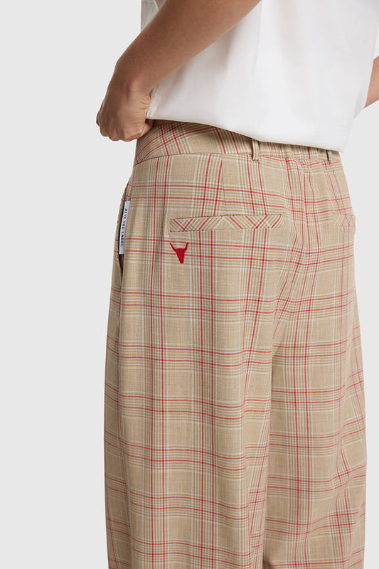 Al Barrel check pant 734