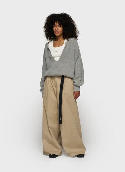 Wide pants twill