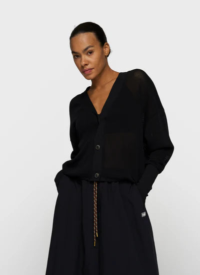 V neck cardigan mesh