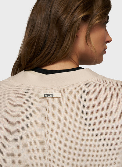 V neck cardigan mesh