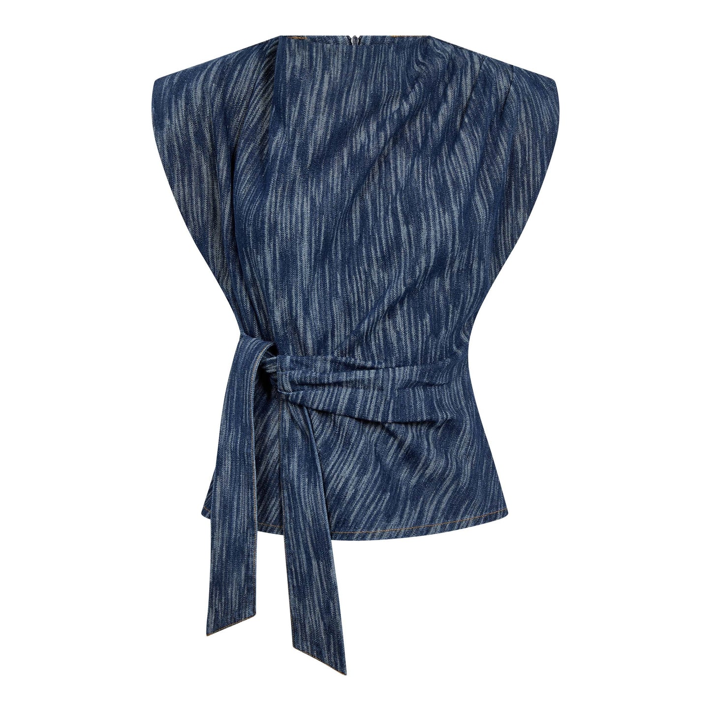 Dax pleat denim top