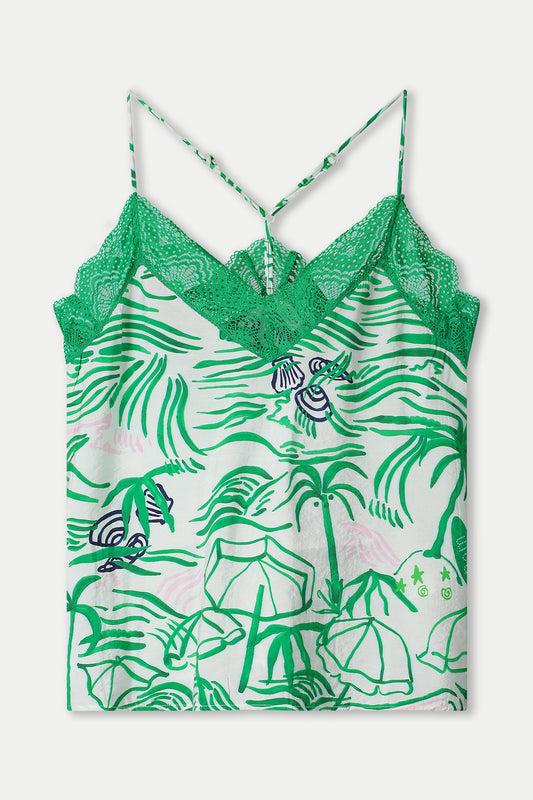 Pom Cami beach vibes top