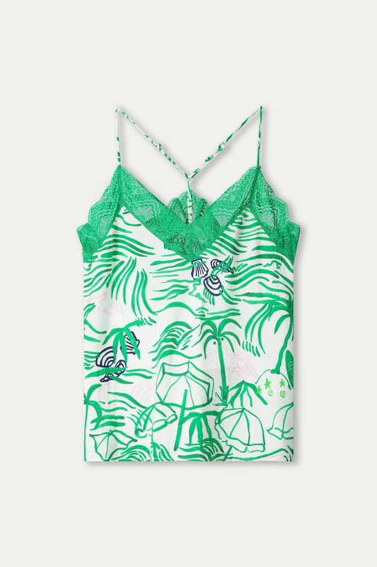 Pom Cami beach vibes top