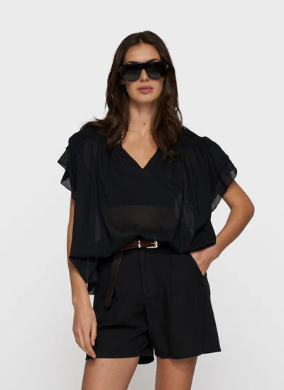 A line ruffle top