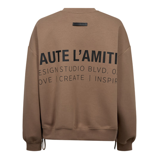 New studio tie sweat WALNUT