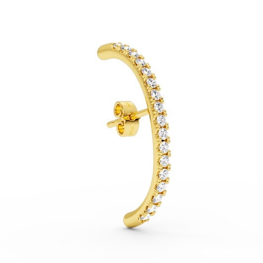 Long diamond hug earstud