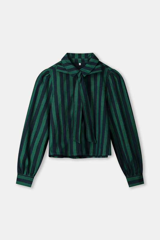 Denim striped blouse