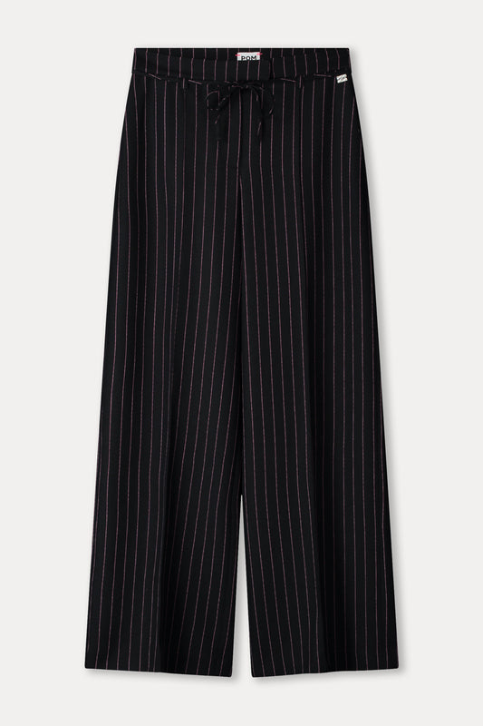 Noir striped pant
