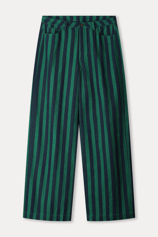 Denim striped jeans