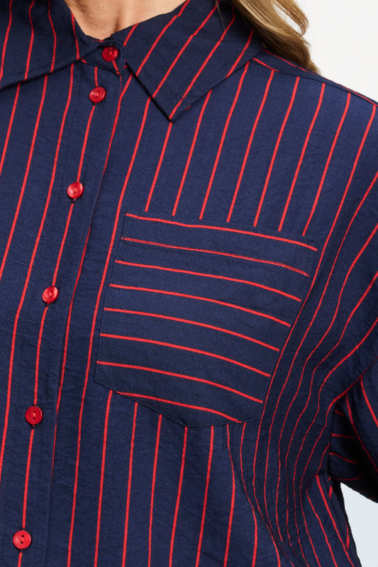 Pom Beau twill striped