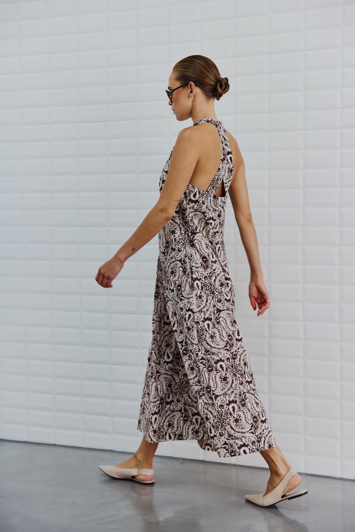Amina talia midi dress