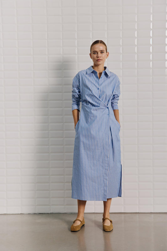 Mesa striped midi dress