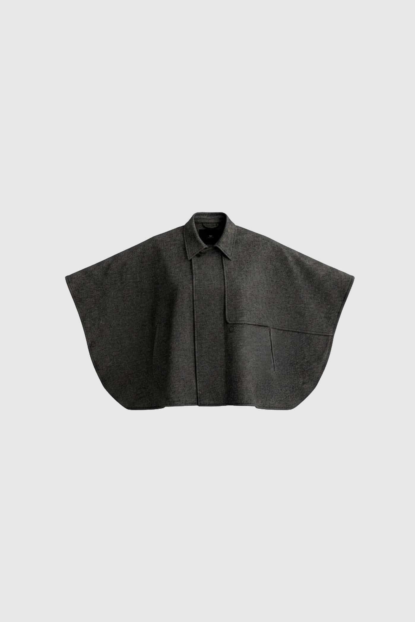 Medusa trench wool cape