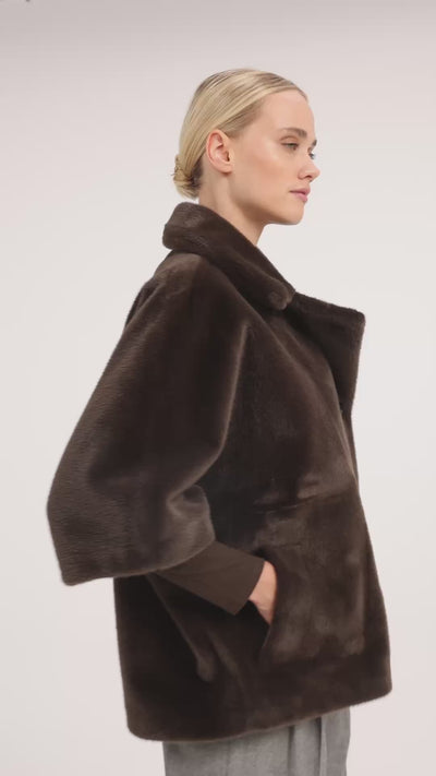 Ya omkeerbaar faux fur 009089