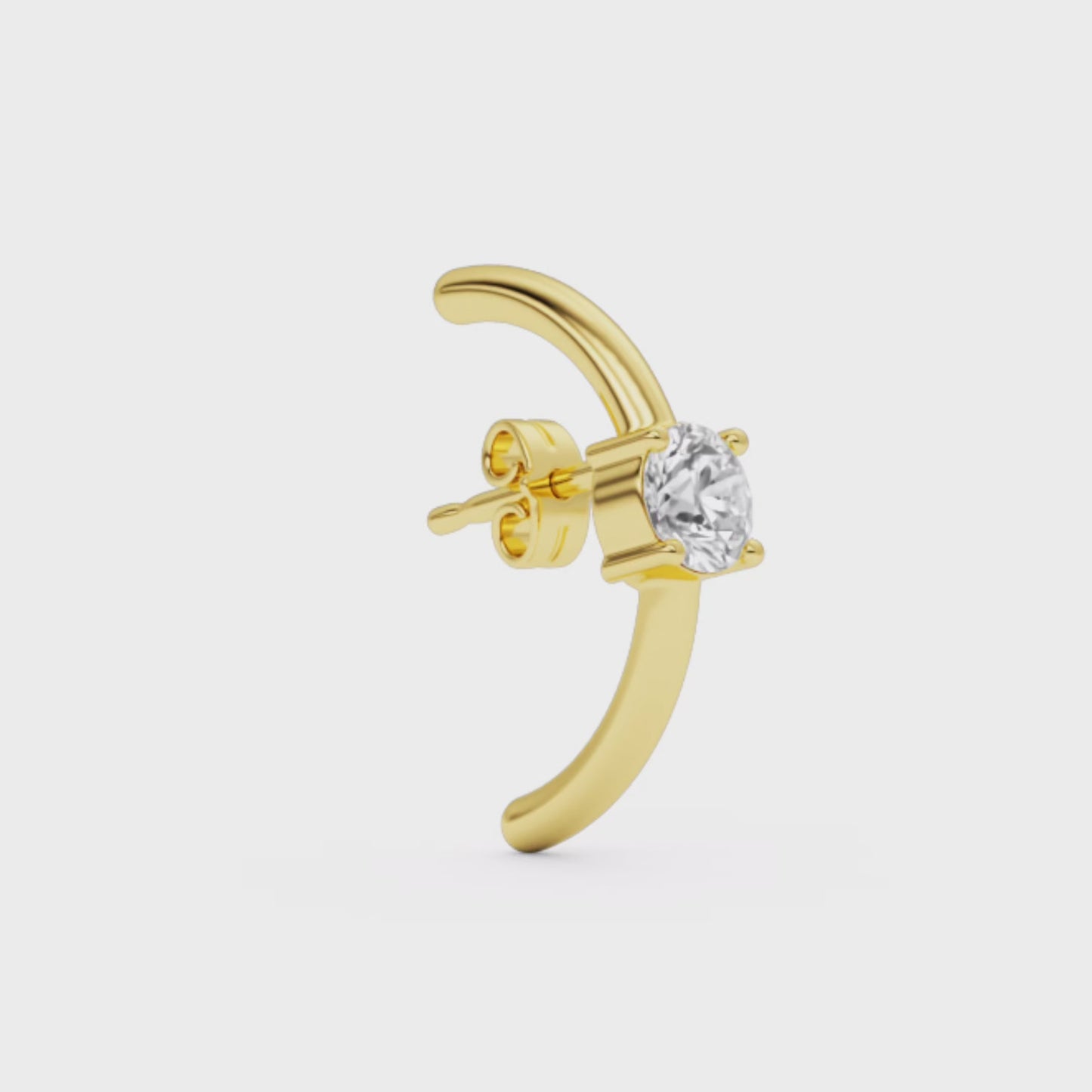 Solitaire hug earstud