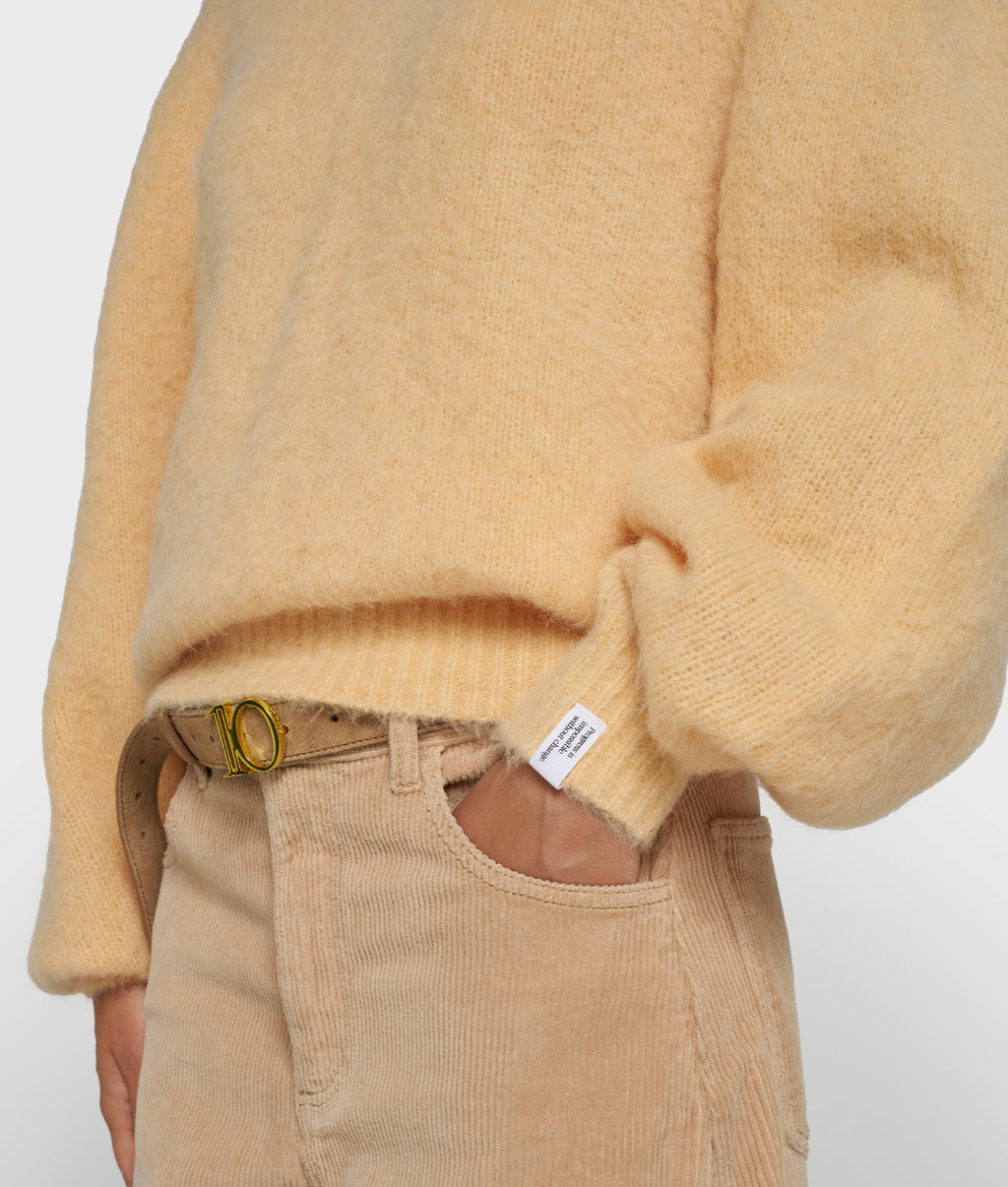 Puff sleeve knit sweater