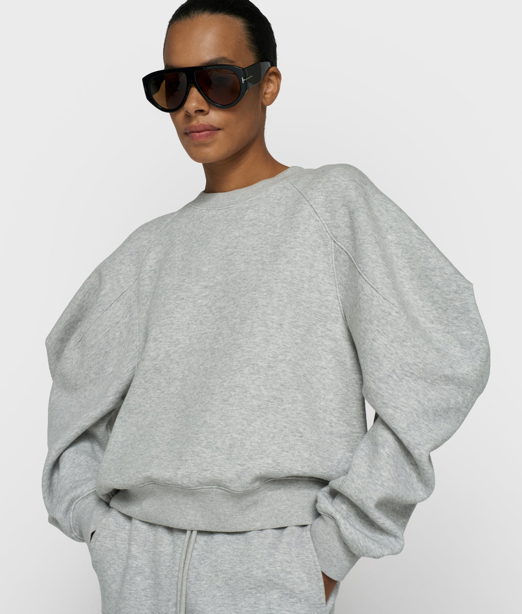 Puff sleeve sweater neoprene
