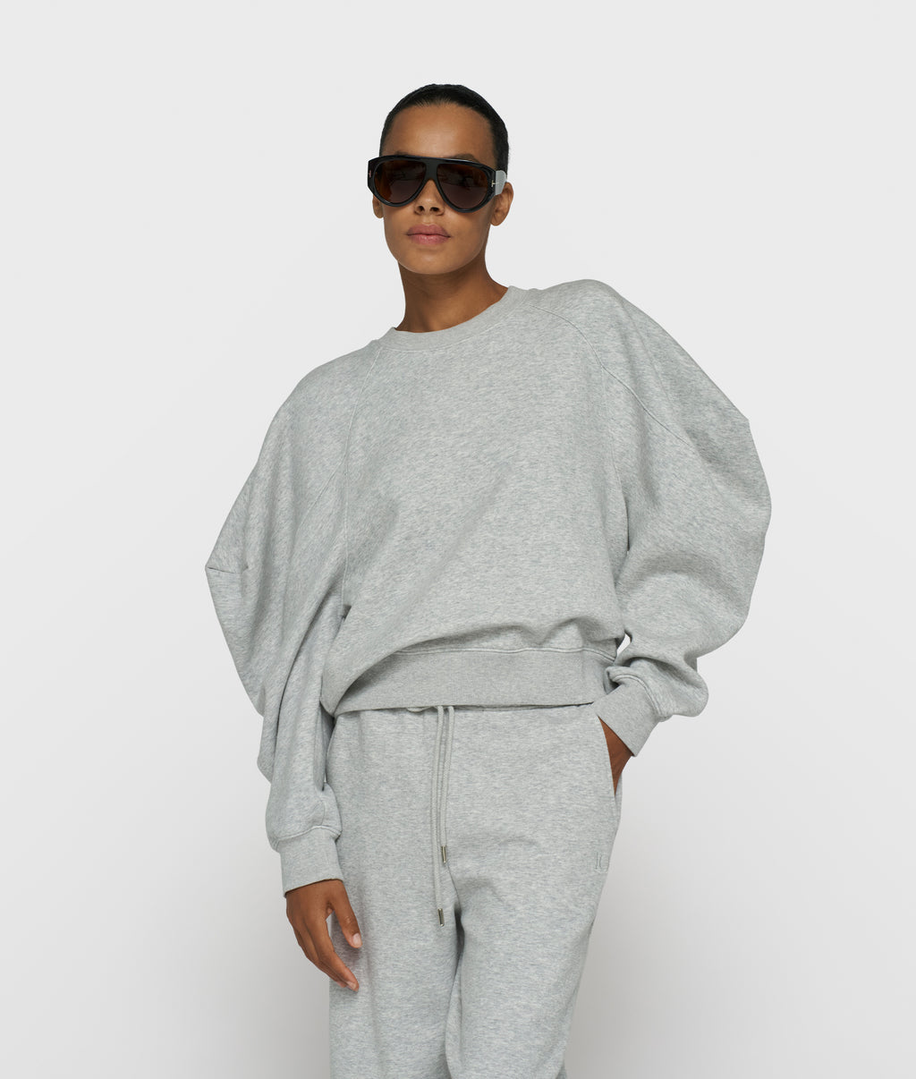 Puff sleeve sweater neoprene