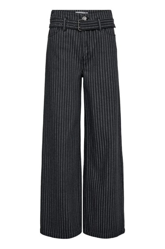 Lou stripe belt jeans