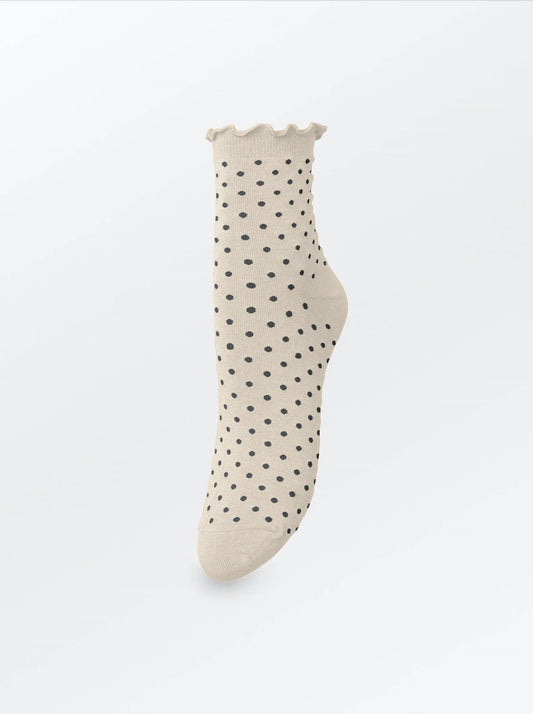 Dotted frilla short sock
