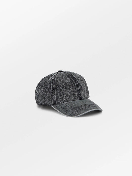 Washed denim cap