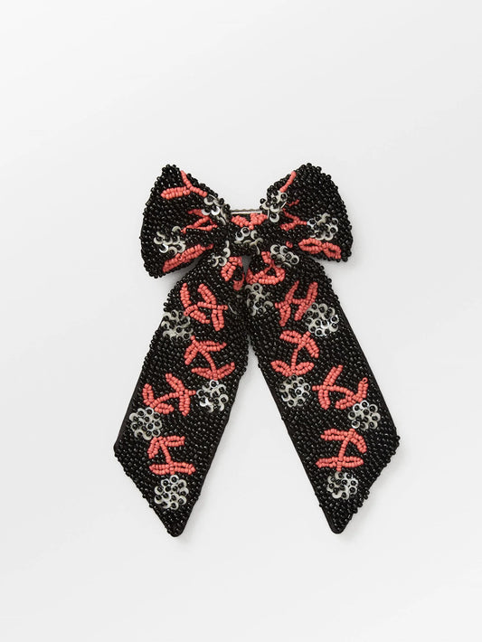 Brombeere beaded bow clip