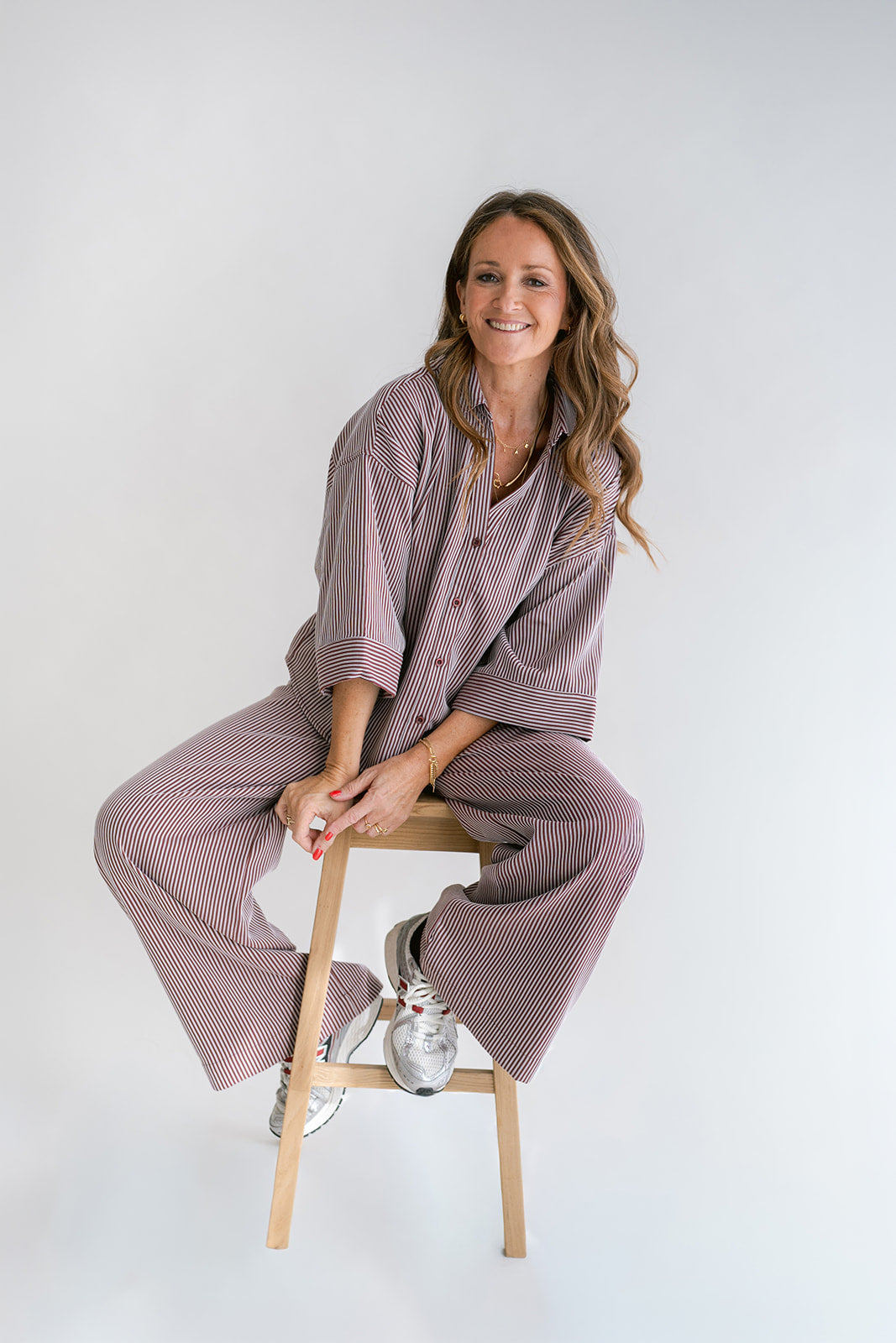 Manu Blouse streep bordeaux