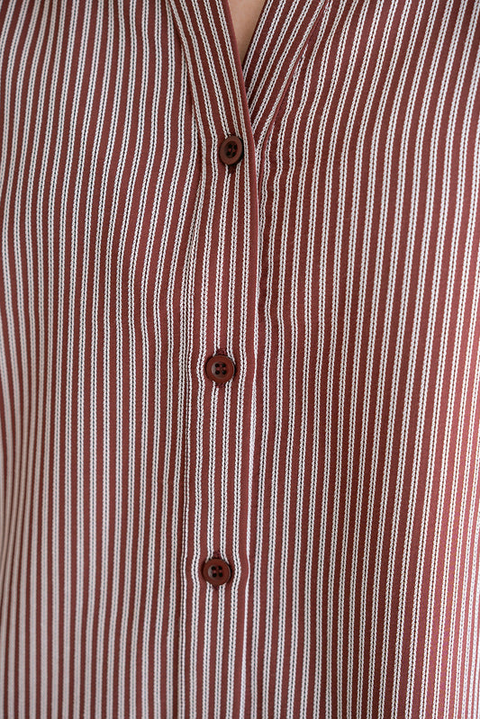 Manu Blouse streep bordeaux