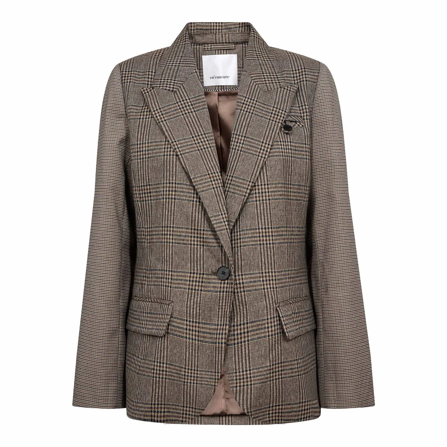 Veya check fitted blazer