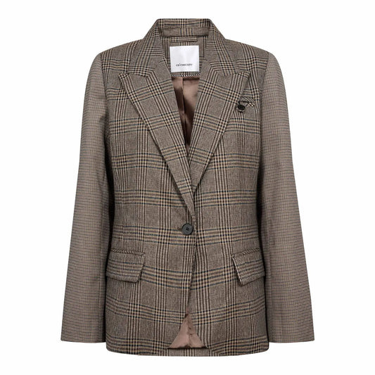 Veya check fitted blazer