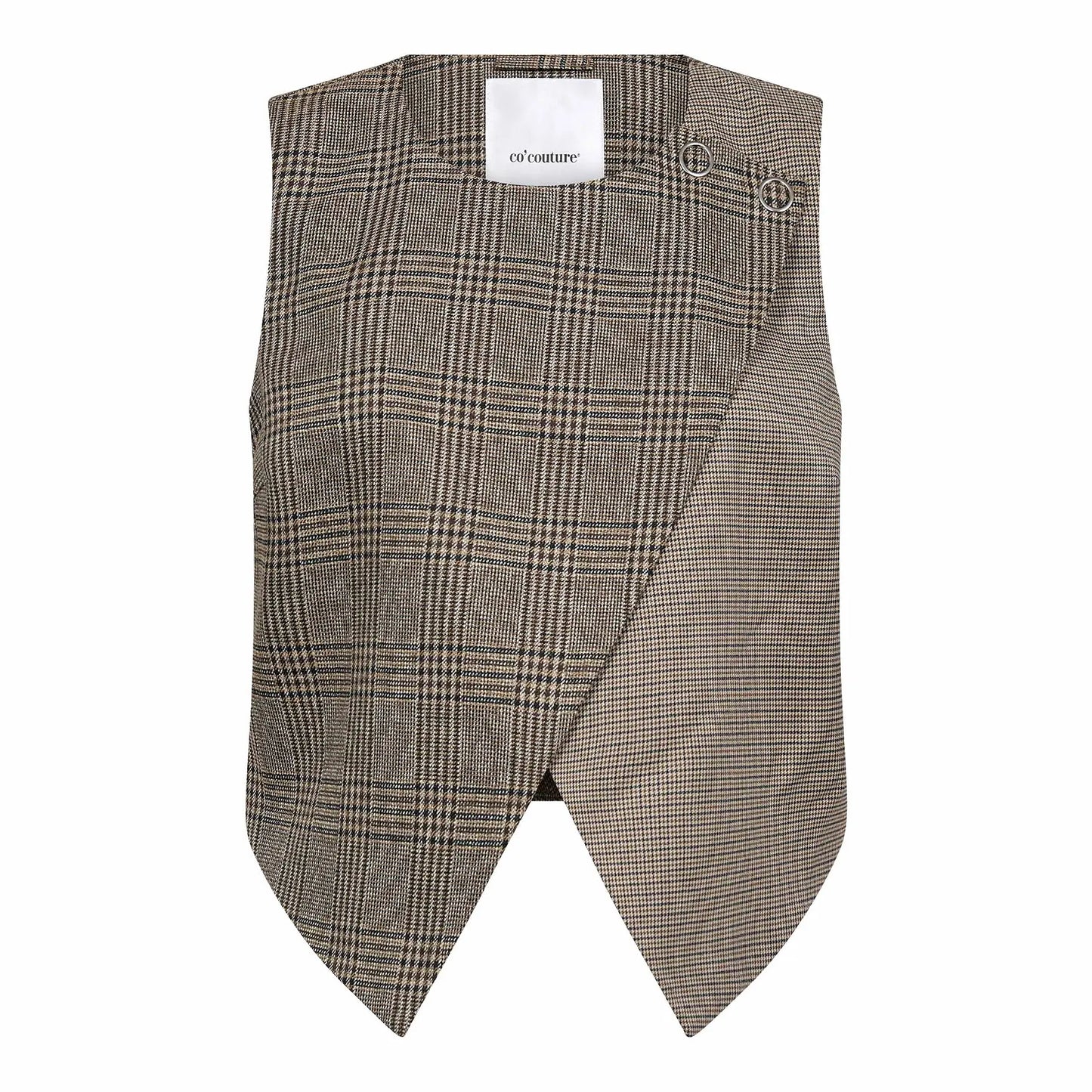 Veya check wrap vest