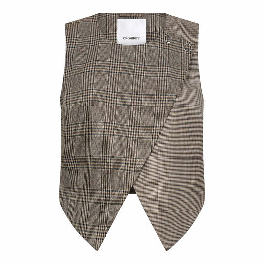 Veya check wrap vest